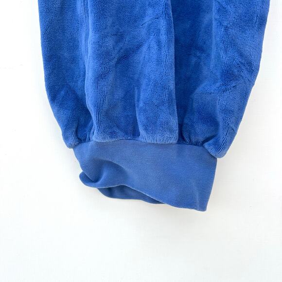 Suzi Kondi Blue Velour Jogger Track Pants Sweats Small Pull On Comfort Velvet - Picture 6 of 9